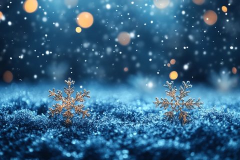 雪花蓝色渐变邀请