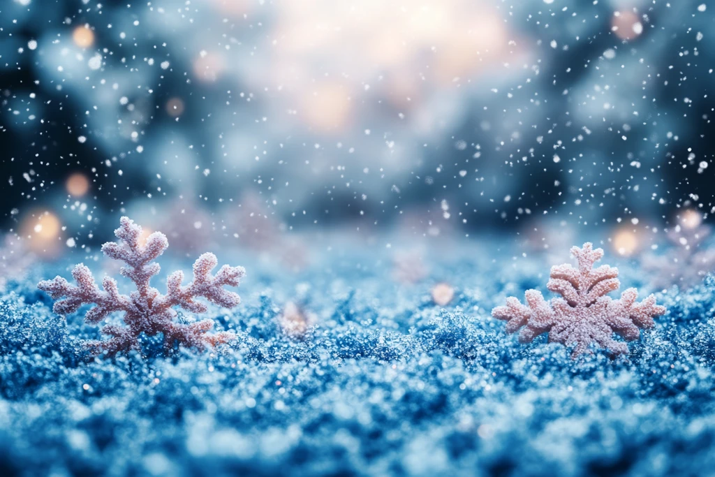 雪花蓝色渐变邀请