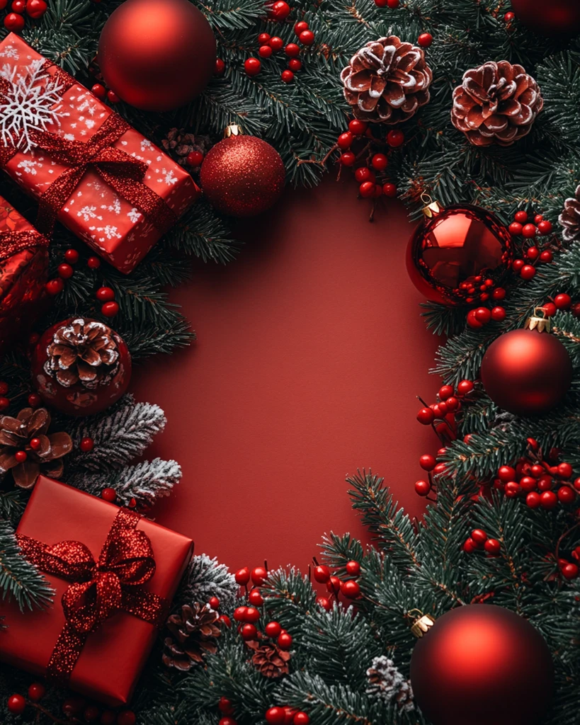 圣诞元素空心背景