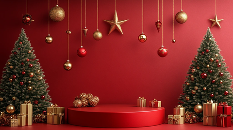 红色圣诞展示