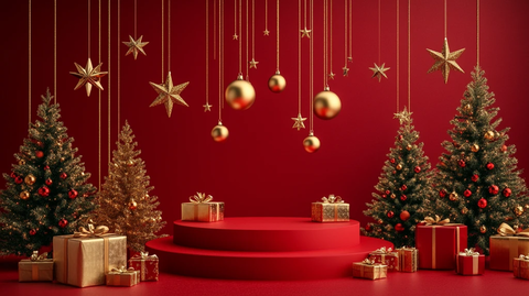 红色圣诞展示
