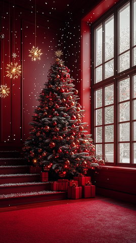 红色圣诞树之夜
