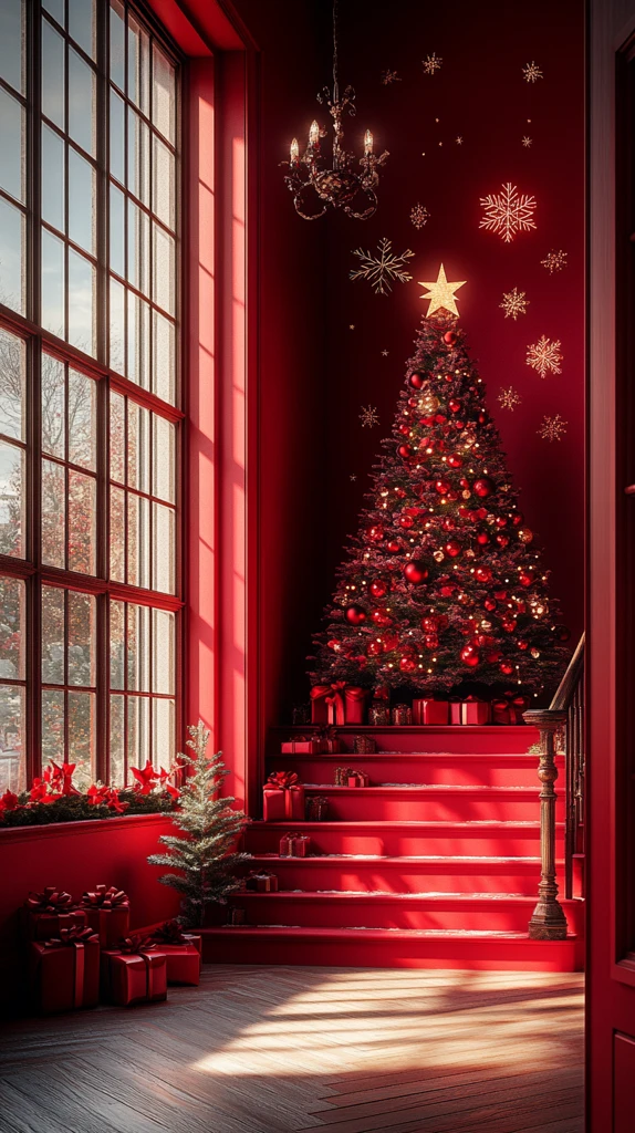 红色圣诞树之夜