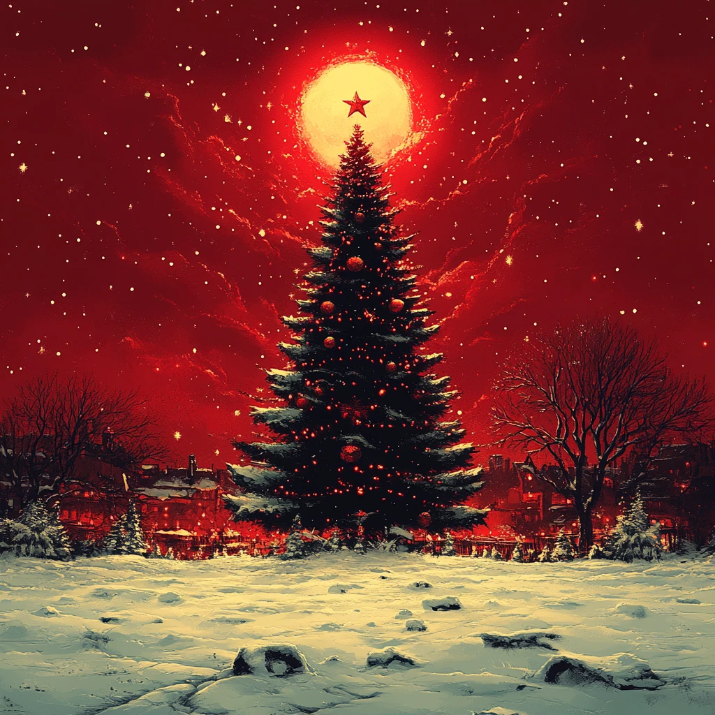 圣诞树与圣诞元素