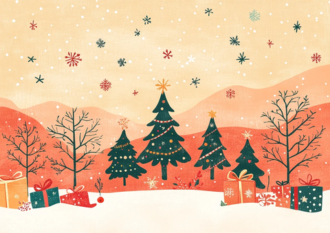 温暖手工圣诞背景