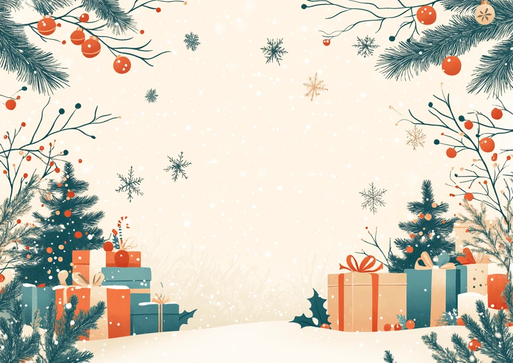 温暖手工圣诞背景