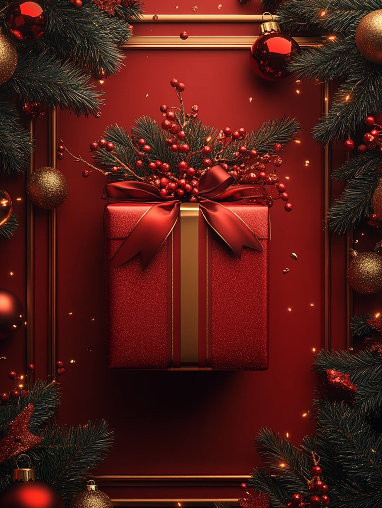 新年卡片与礼物