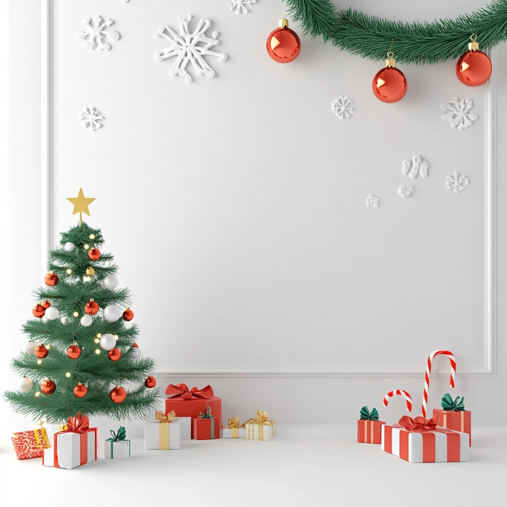 圣诞背景墙饰