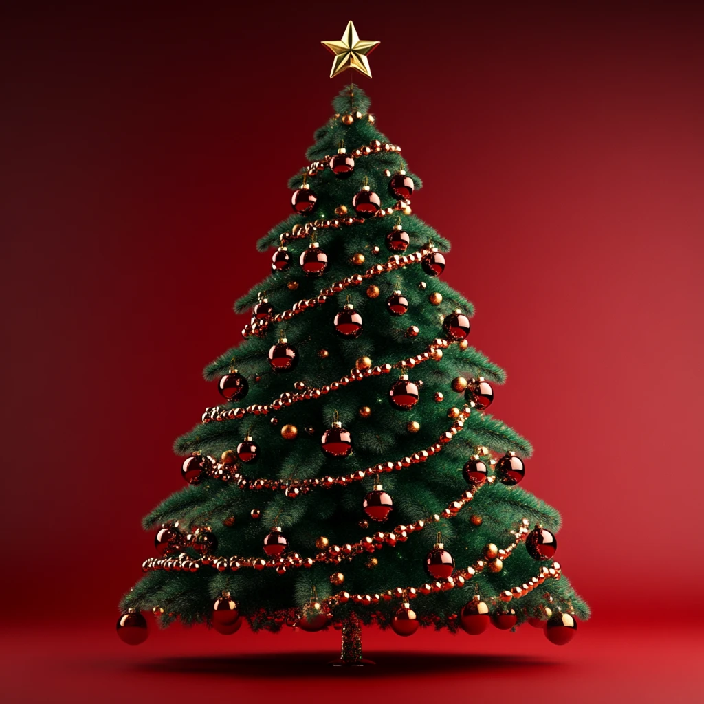 绿色圣诞树灯球