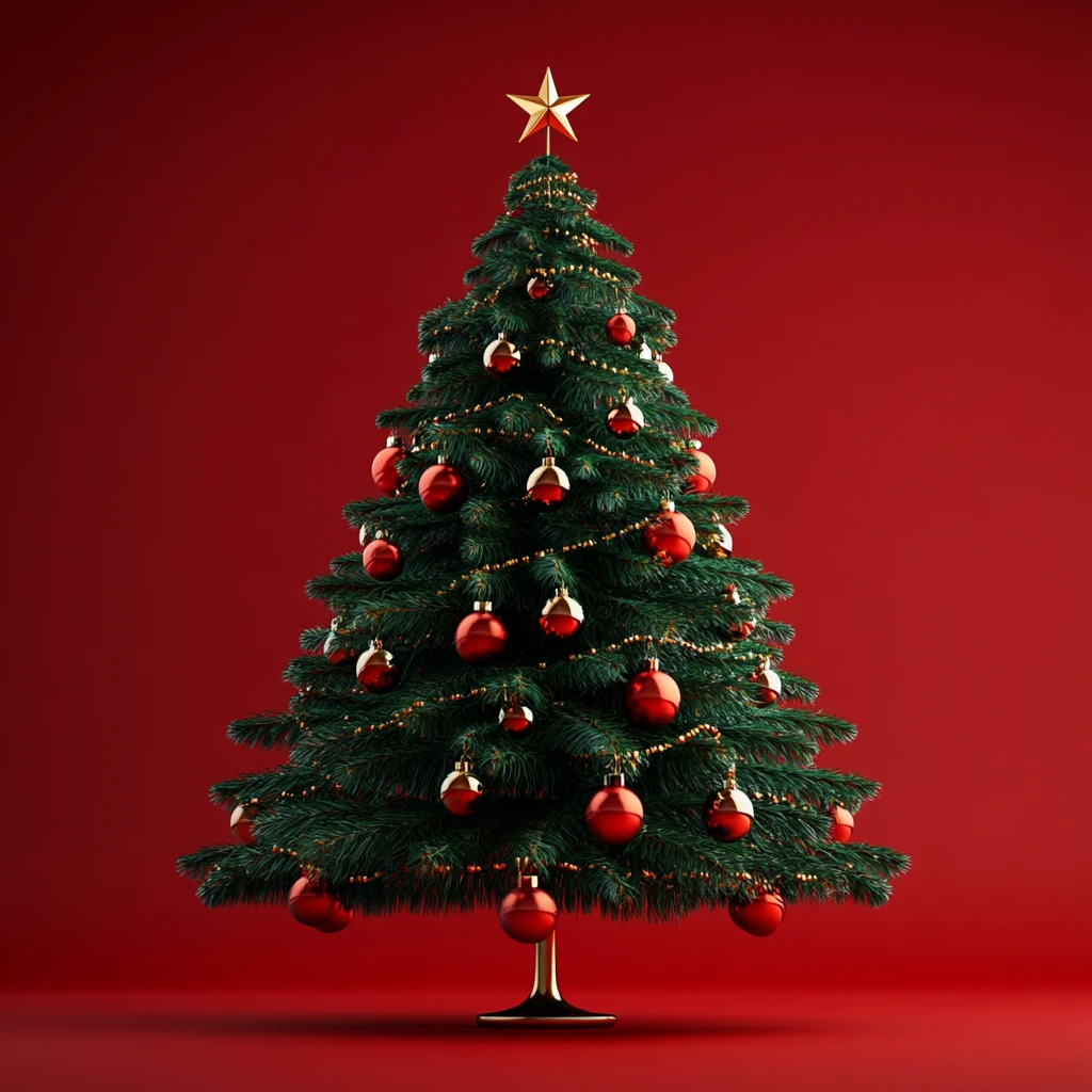 绿色圣诞树灯球