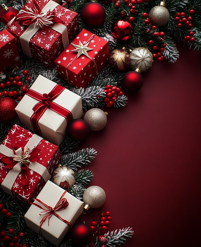 圣诞礼盒装饰背景