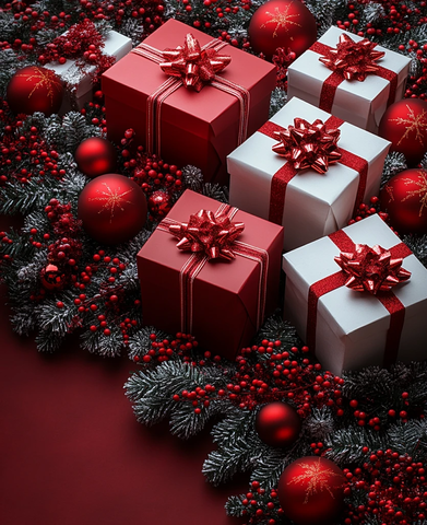 圣诞礼盒装饰背景