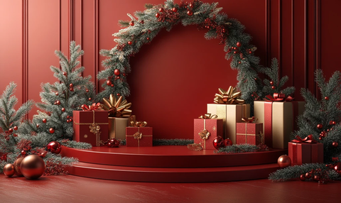 圣诞礼物展示台