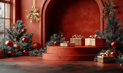 圣诞礼物展示台