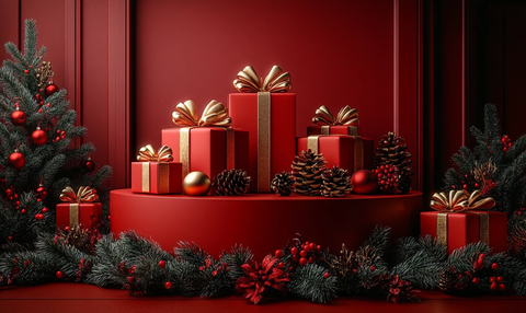 圣诞礼物展示台