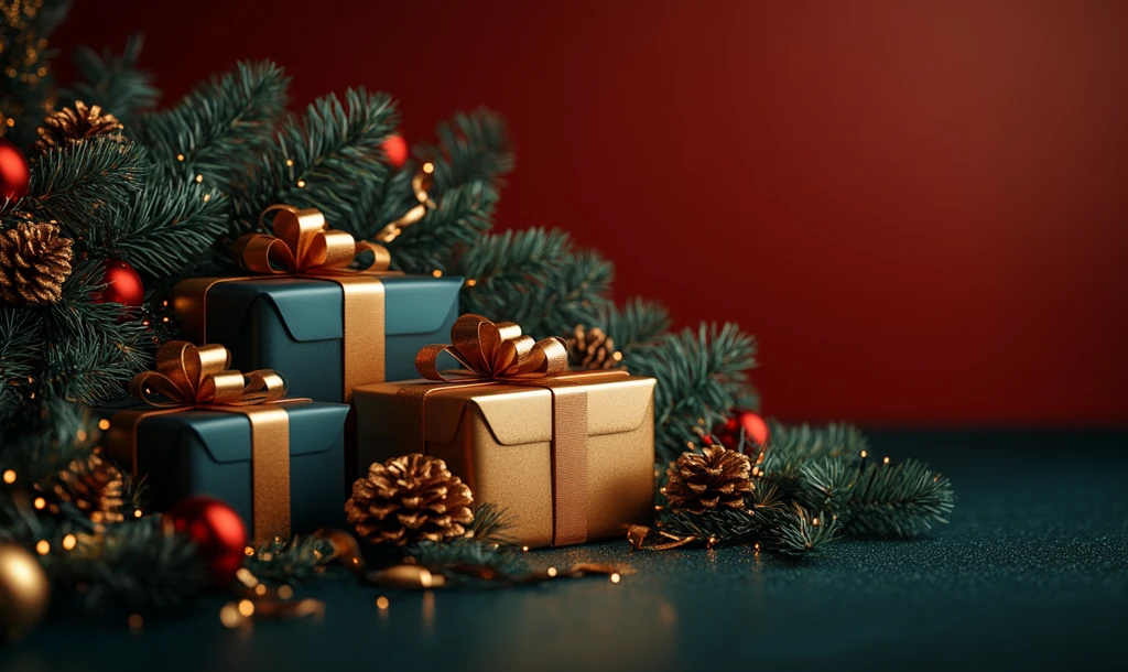 圣诞礼物展示台