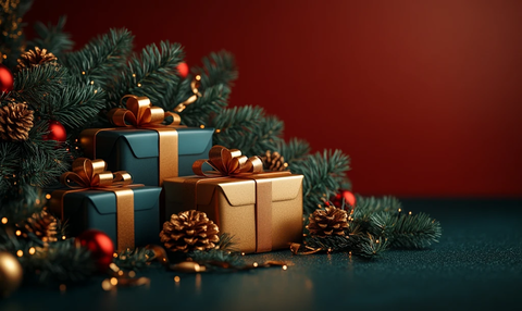 圣诞礼物展示台