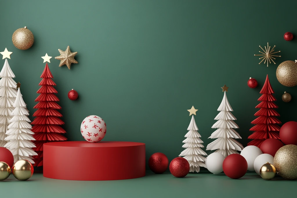 圣诞背景产品展示