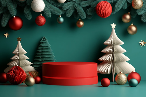 圣诞背景产品展示