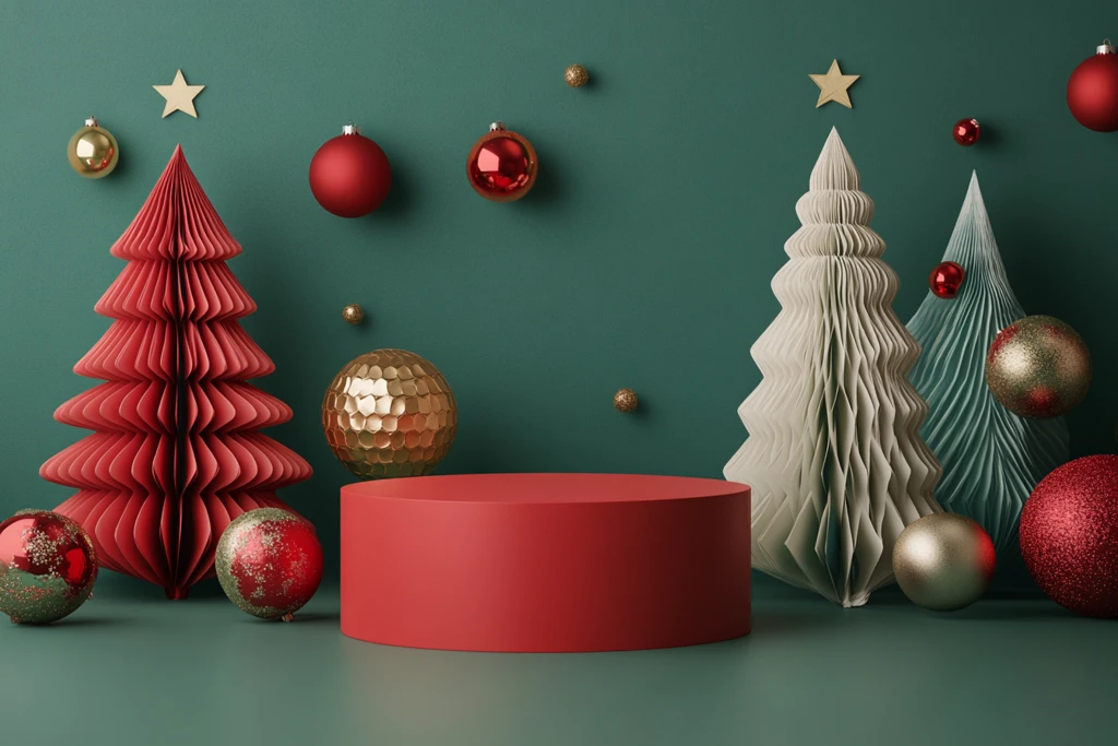 圣诞背景产品展示