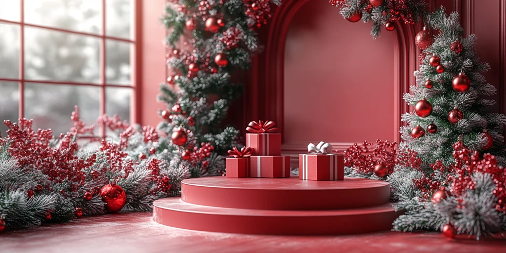 圣诞背景展示模板