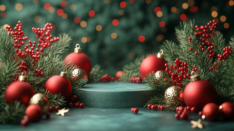 新年背景绿色红色