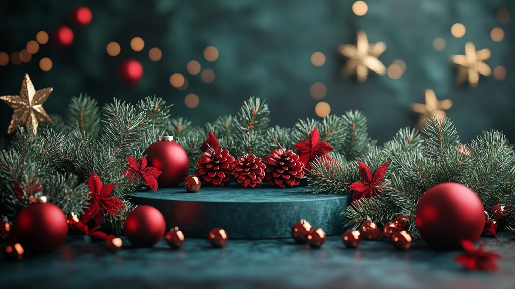 新年背景绿色红色