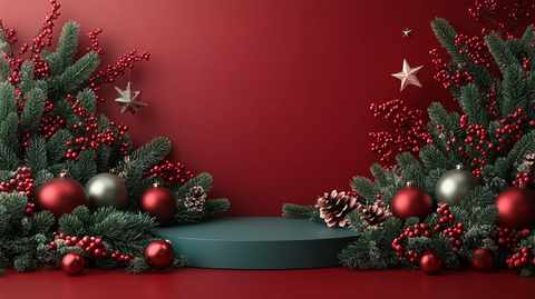 新年背景绿色红色