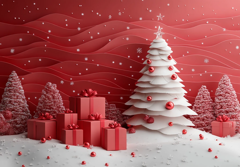 圣诞礼物几何背景