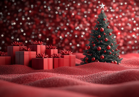 圣诞礼物几何背景
