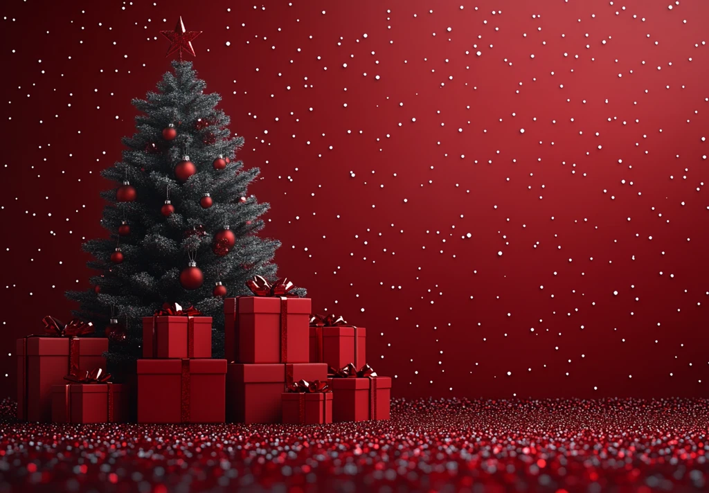 圣诞礼物几何背景