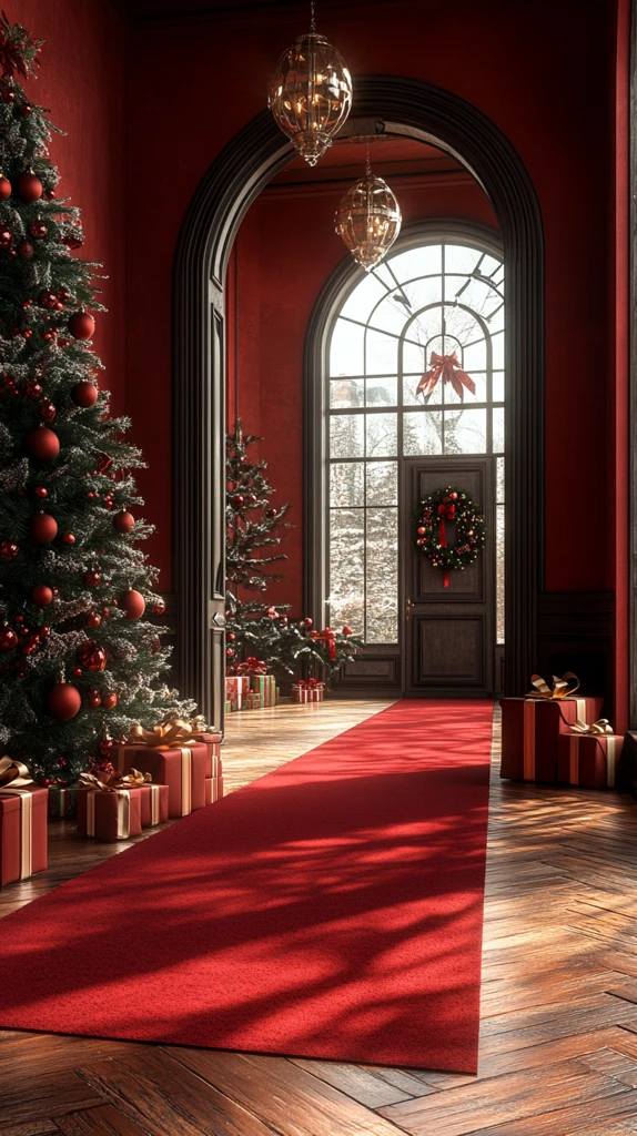 圣诞红毯拱门