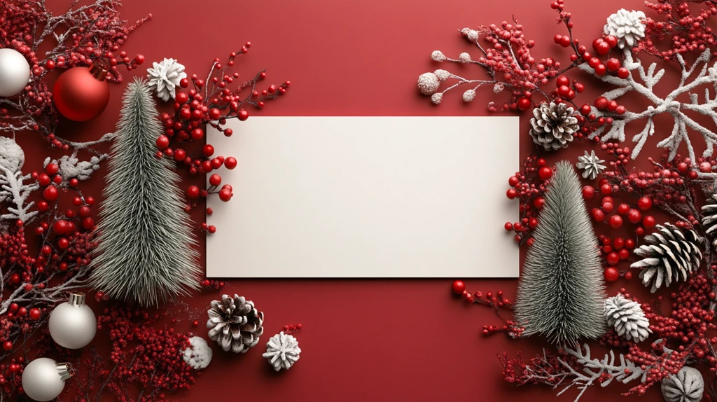 双圣诞树红白装饰