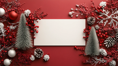 双圣诞树红白装饰