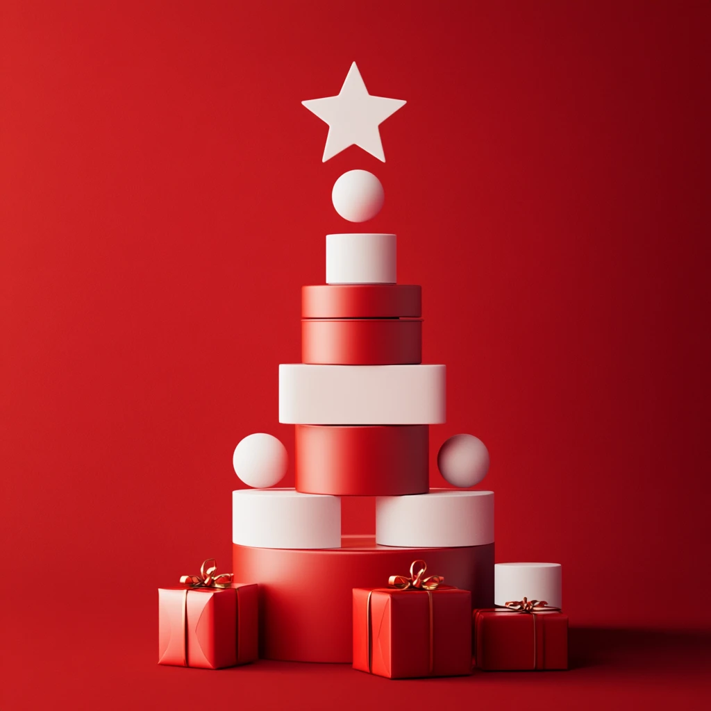 圣诞树化妆品组合