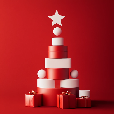 圣诞树化妆品组合