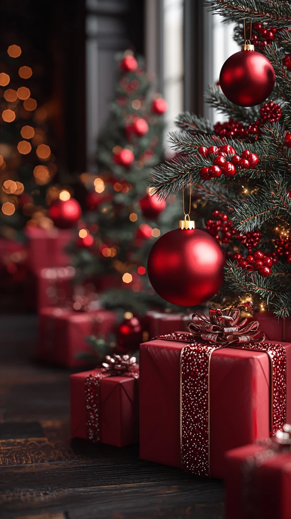 红色圣诞装饰球