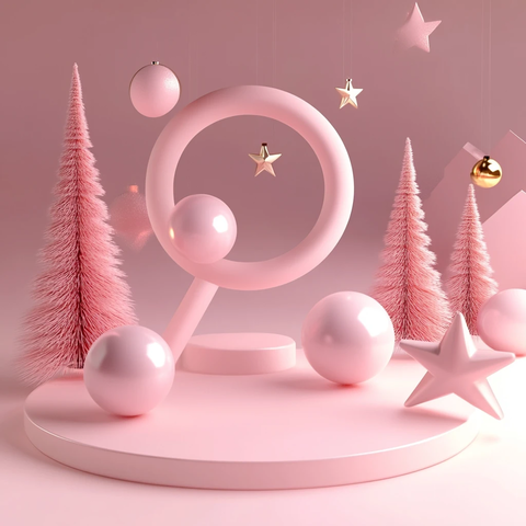 新年球树星光背景