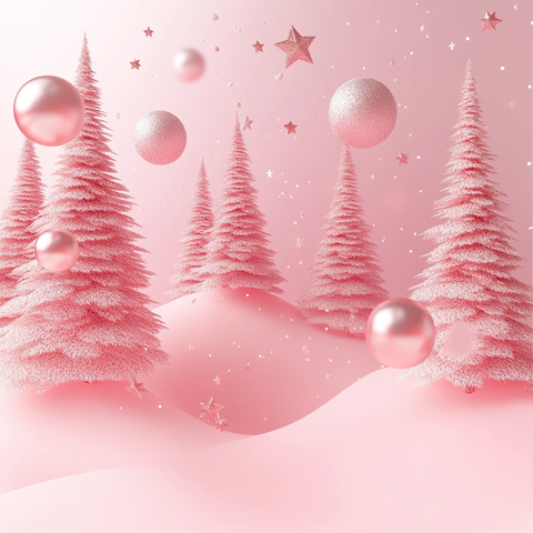 新年球树星光背景