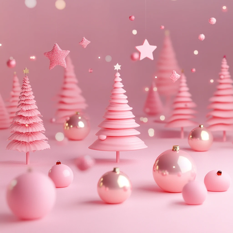 新年球树星光背景