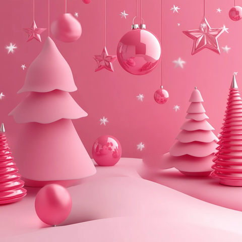 新年球树星光背景