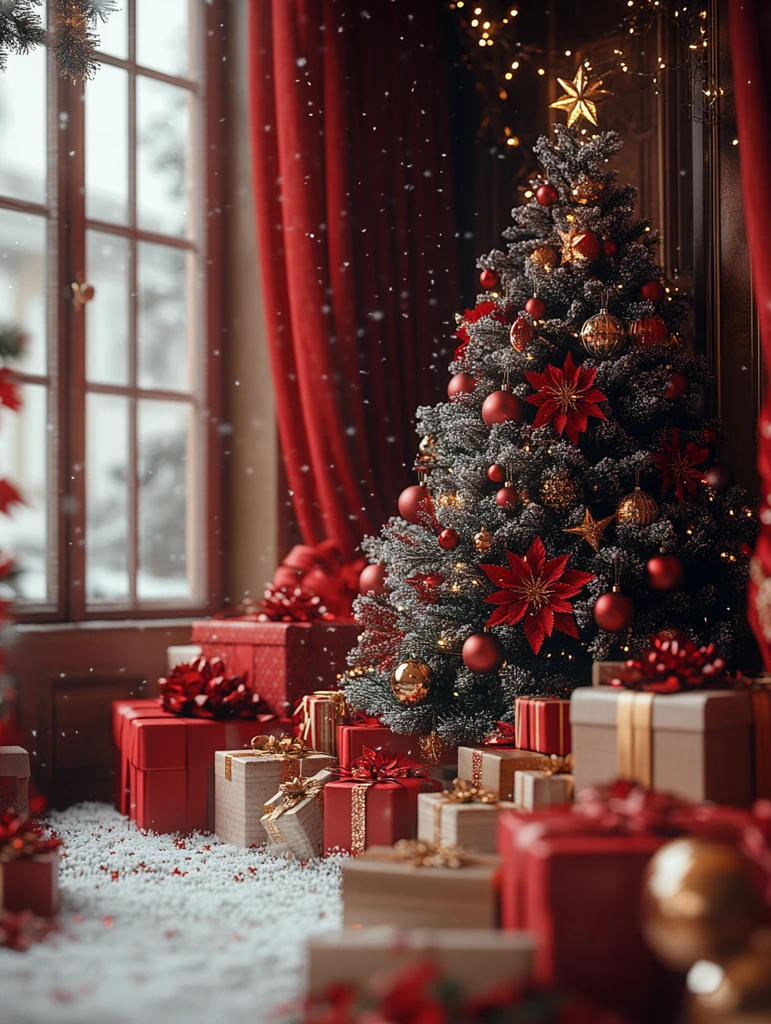 圣诞装饰室内景