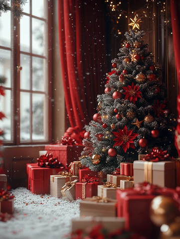 圣诞装饰室内景