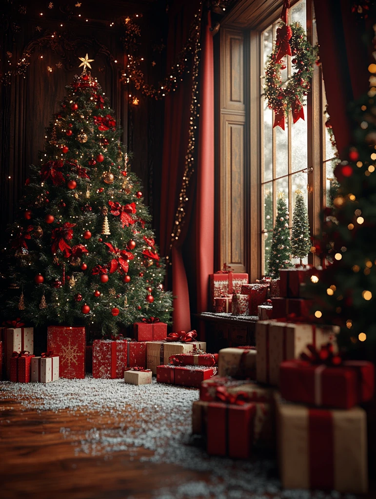 圣诞装饰室内景