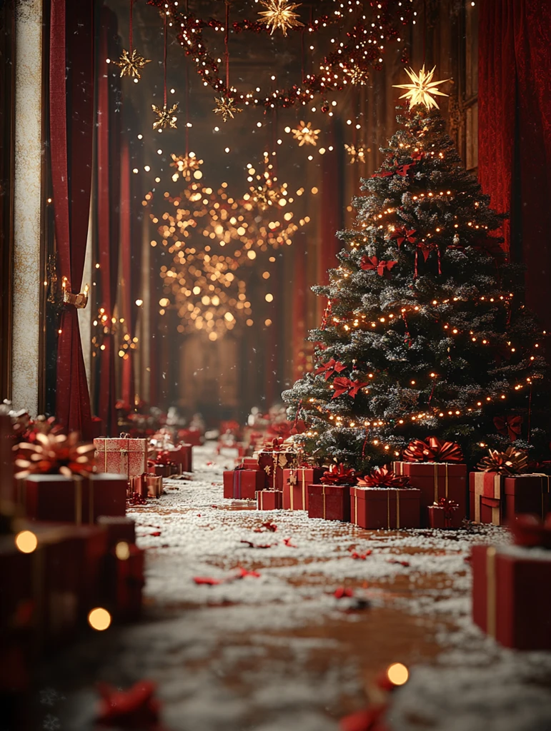 圣诞装饰室内景