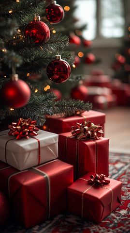 圣诞树挂满礼物