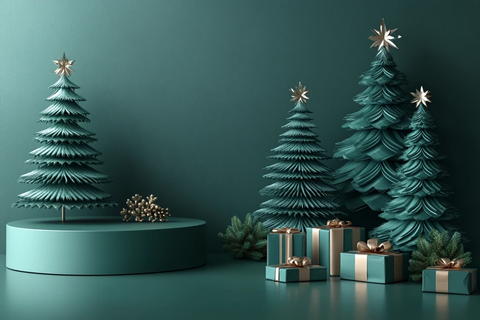 圣诞绿意展台