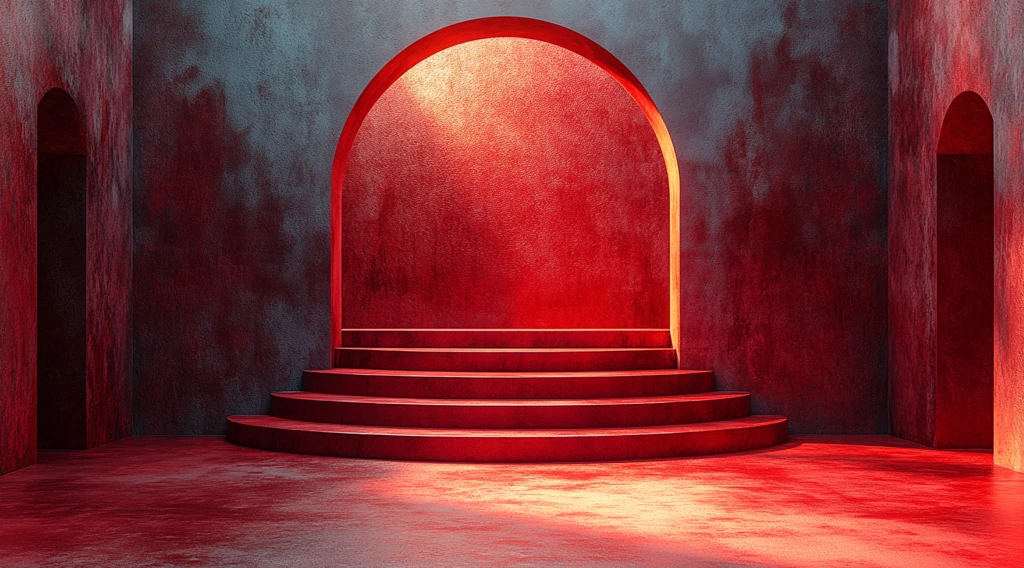 红色颁奖台背景