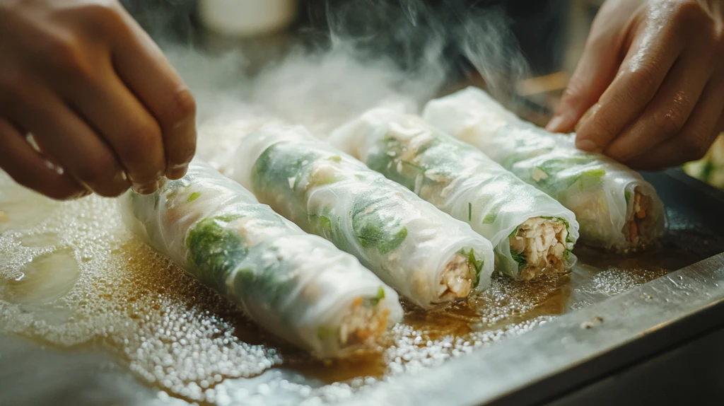 特色美食越南小卷粉