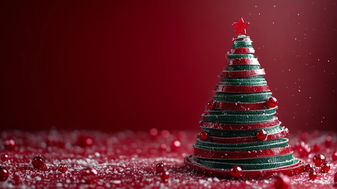 圣诞树胶带背景